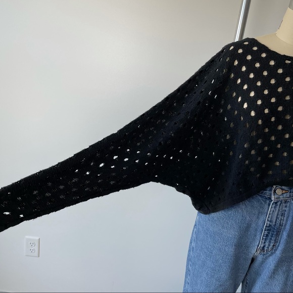 Vintage Y2K Oversized Slouchy Cropped Sweater s m - Picture 4 of 4